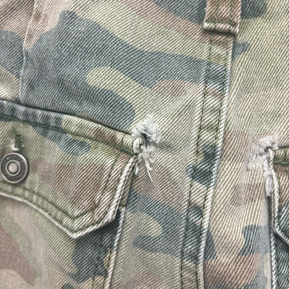 Free People Jeans Camo Remy Cropped Wide Leg High Rise - Picture 11 of 15